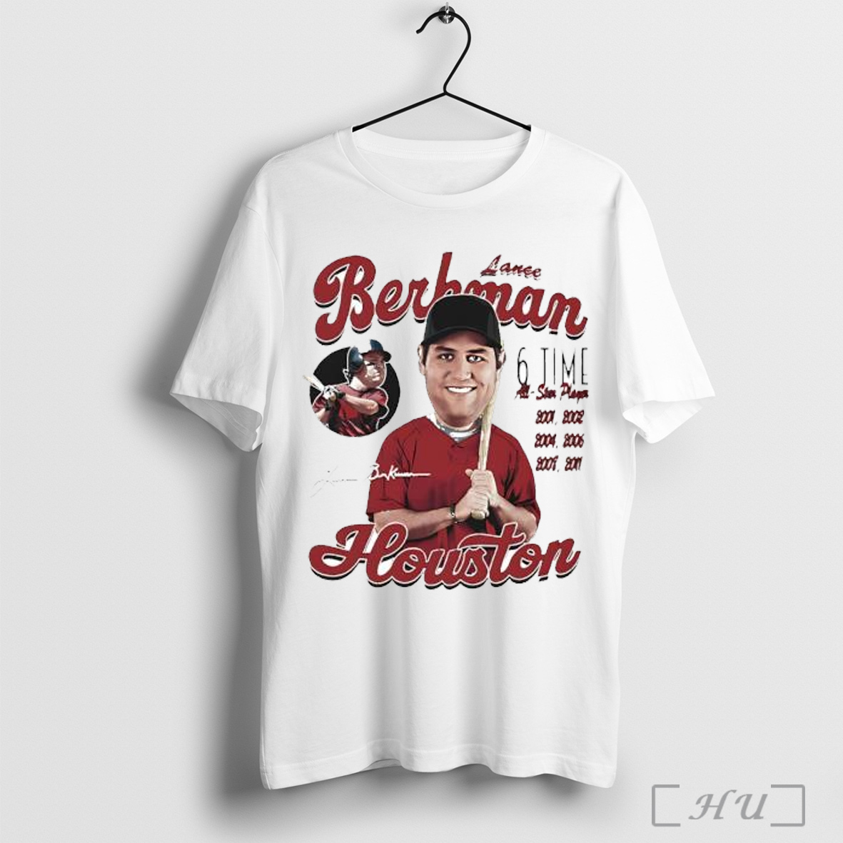 Officials Lance Berkman Houston Comic 6 Time All Star Player T Shirt Sweatshirt