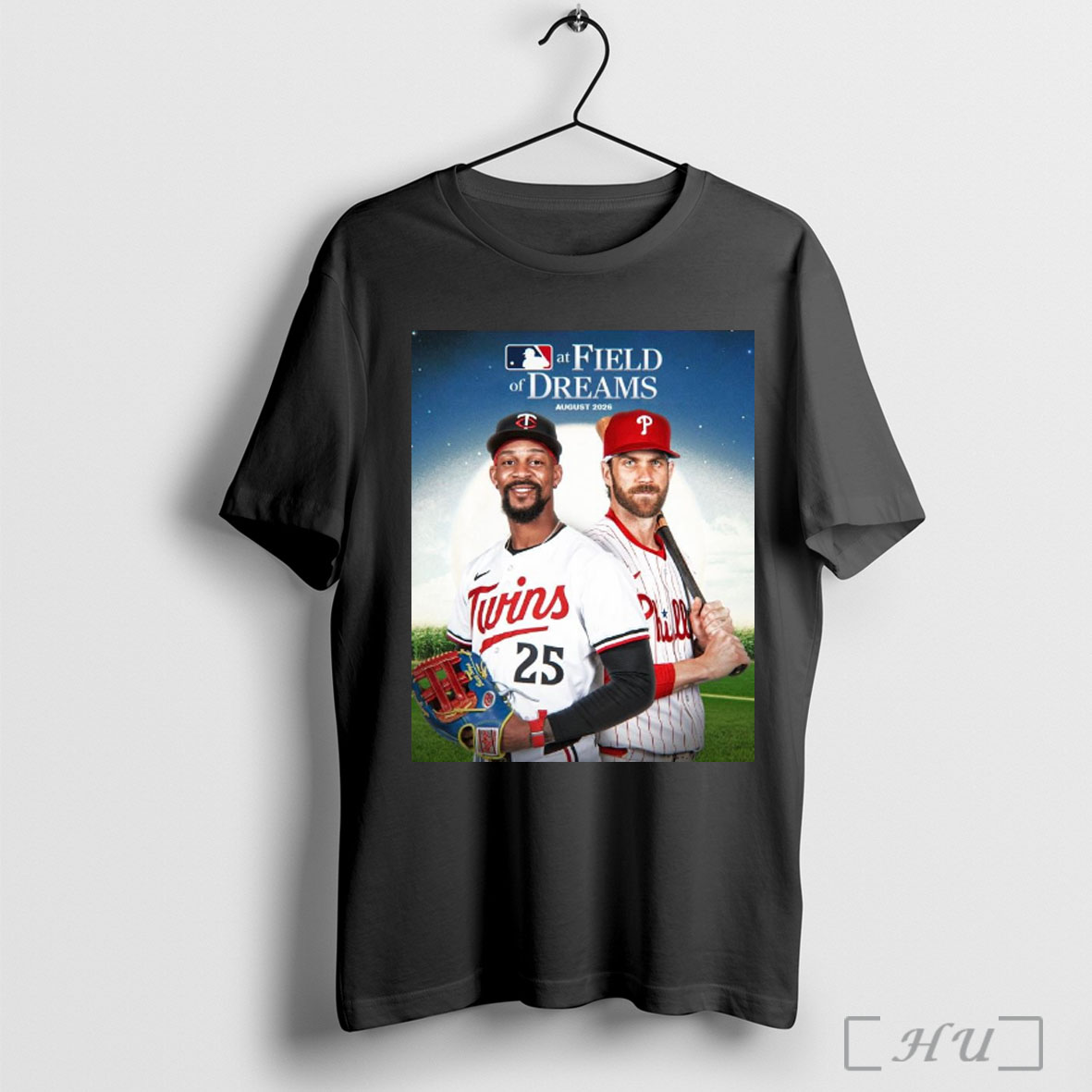 Officials Mlb At Field Of Dreams Minnesota Twins And Philadelphia Phillies August 2026 Poster T Shirt Sweatshirt
