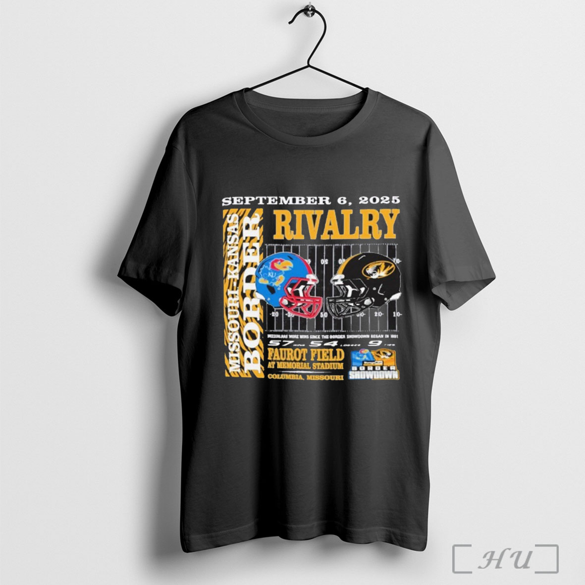 Officials Mizzou Tiger Vs Kansas Jayhawks 2025 Game Day Rivalry Border Showdown T Shirt Sweatshirt