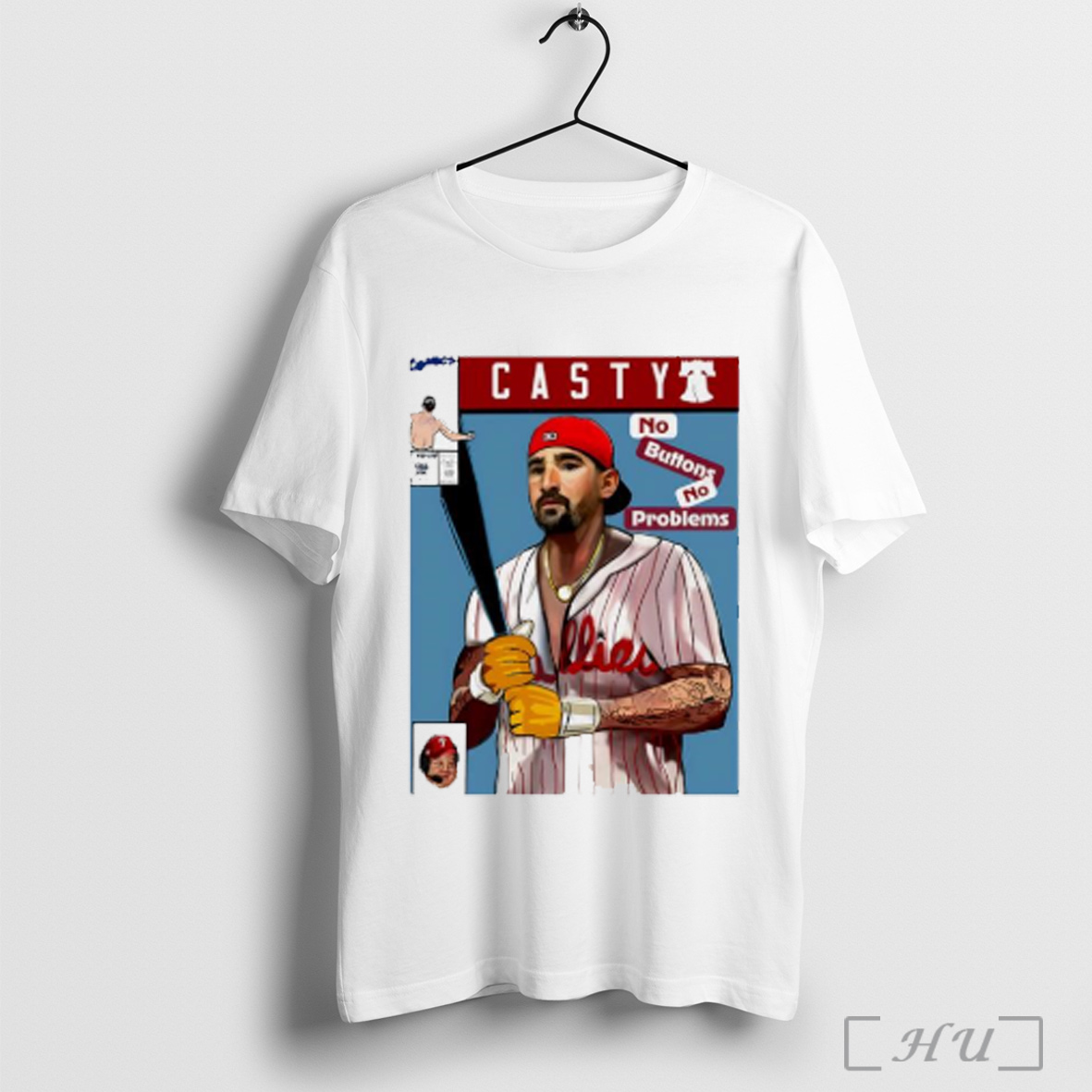 Officials Nick Castellanos Philadelphia Phillies Casty No Buttons No Problems Comic T Shirt Sweatshirt