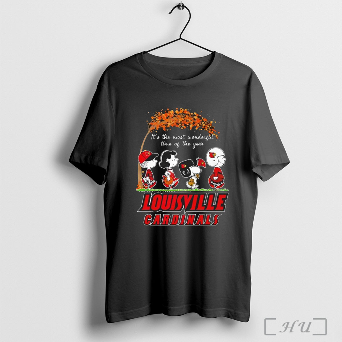 Officials Peanuts Character X Louisville Cardinals The Most Wonderful Time Of The Year T Shirt Sweatshirt