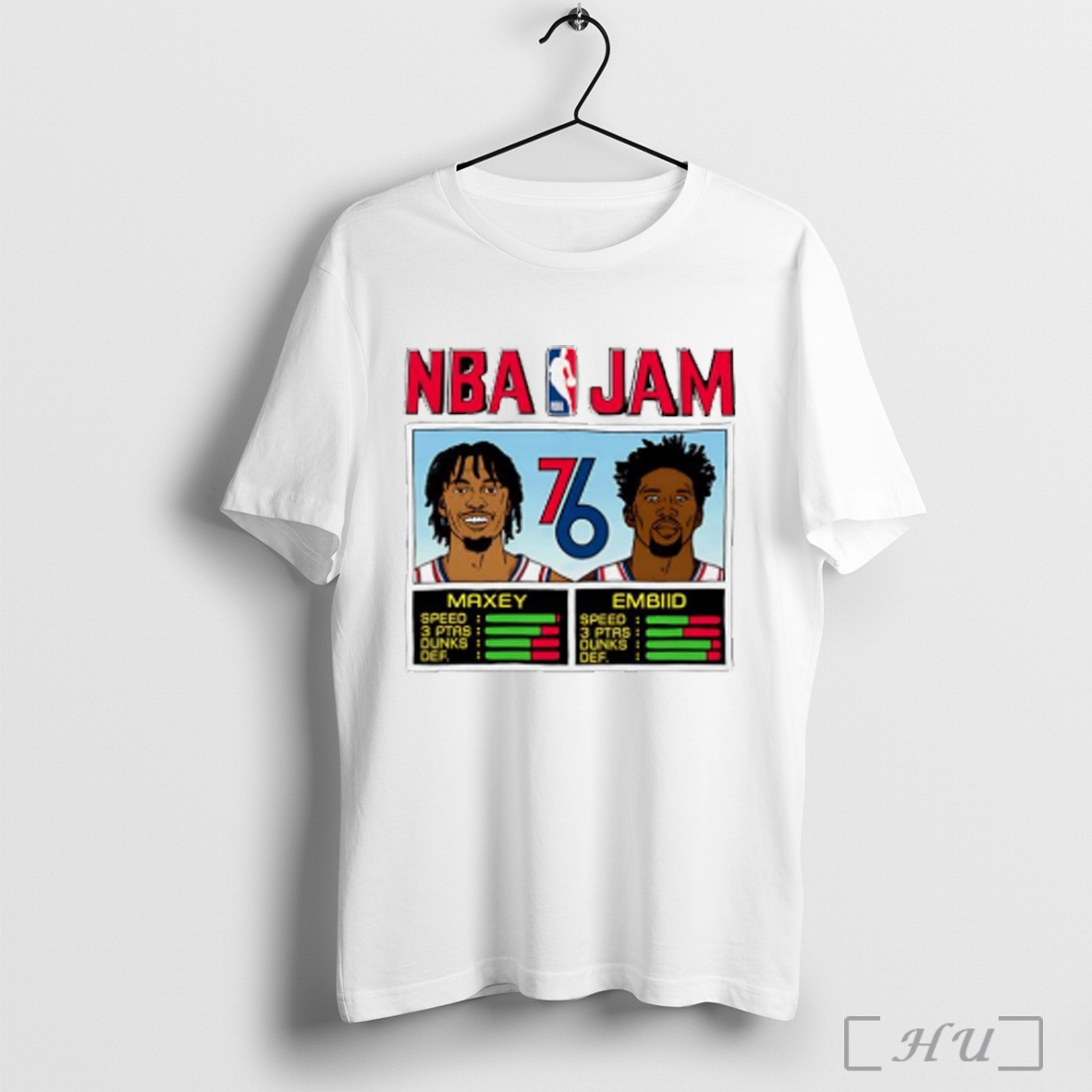Officials Philadelphia 76ers Nba Jam Maxey And Embiid T Shirt Sweatshirt