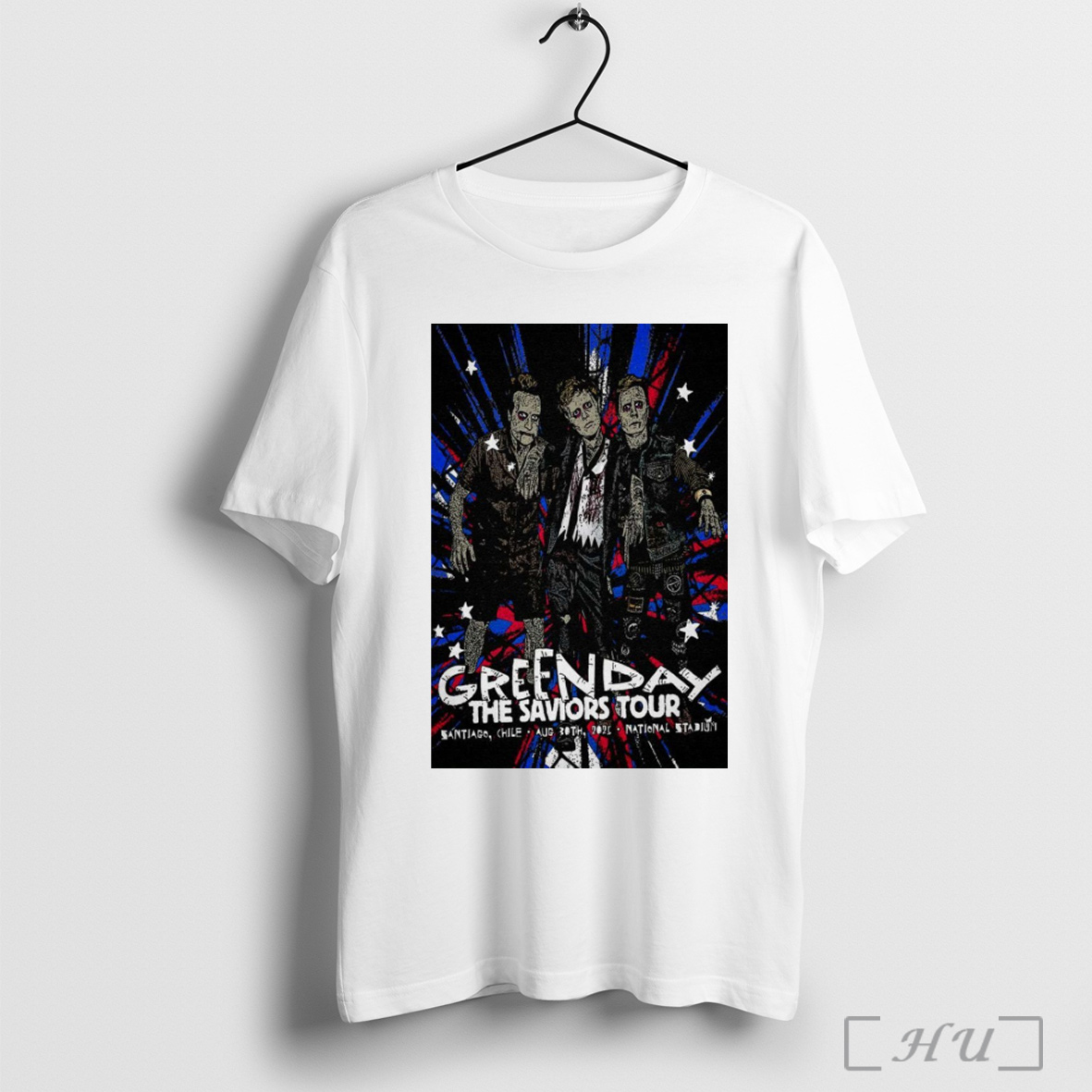 Officials Poster Green Day The Saviors Tour August 30 2025 National Stadium Santiago Chile T Shirt Sweatshirt