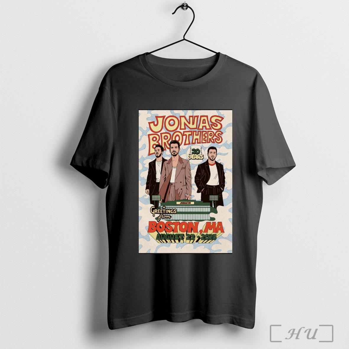 Officials Poster Jonas Brothers 20 Years Boston Red Sox Event Greeting From Boston Ma August 23 2025 T Shirt Sweatshirt