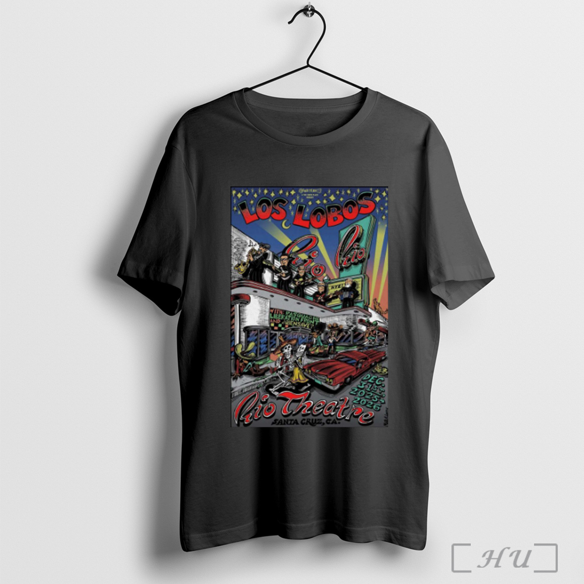 Officials Poster Los Lobos Rio Theatre Santa Cruz Ca December 31 2025 2026 T Shirt Sweatshirt