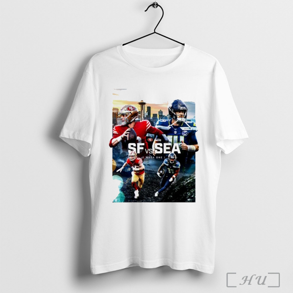 Officials Seattle Seahawks And San Francisco 49ers Week 1 Matchup Graphic T Shirt Sweatshirt