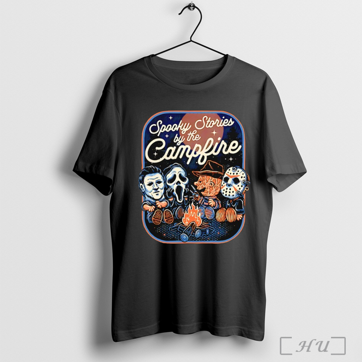 Officials Spooky Stories By The Campfire Characters Halloween T Shirt Sweatshirt
