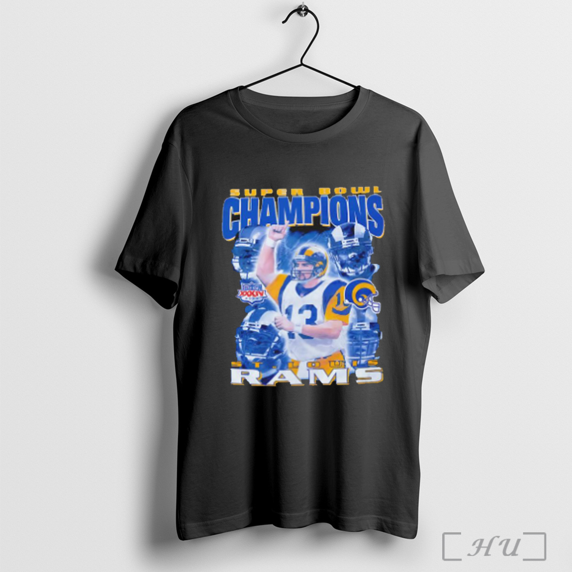 Officials St Louis Los Angeles Rams 2000 Super Bowl Champions Football Player Collage T Shirt Sweatshirt