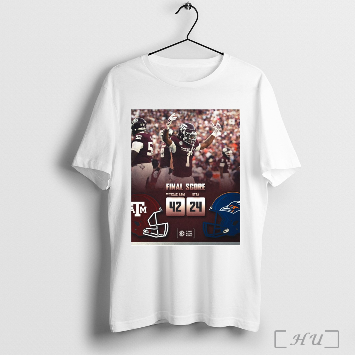 Officials Texas Am Aggies And Utsa Roadrunners Final Score 42 24 Sec It Just Means More 2025 Poster T Shirt Sweatshirt