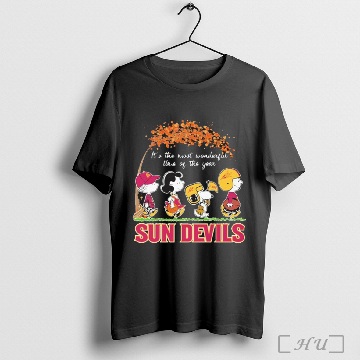 Officials The Peanuts Walking X Arizona State Sun Devil Its The Most Wonderful Time Of The Year T Shirt Sweatshirt