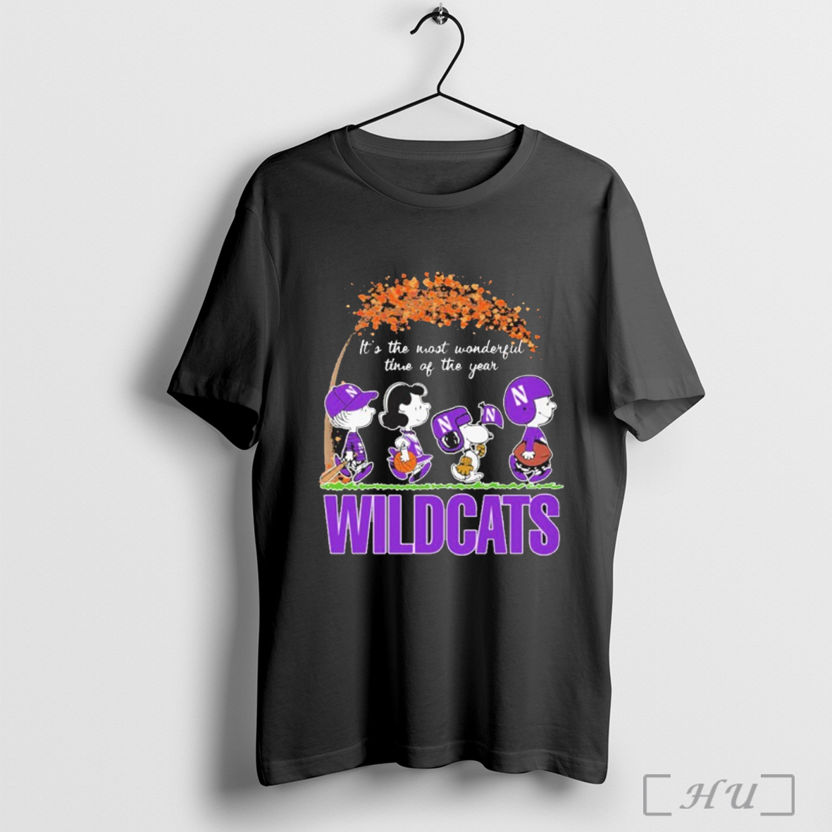 Officials The Peanuts Walking X Northwesthern Wildcats Its The Most Wonderful Time Of The Year T Shirt Sweatshirt