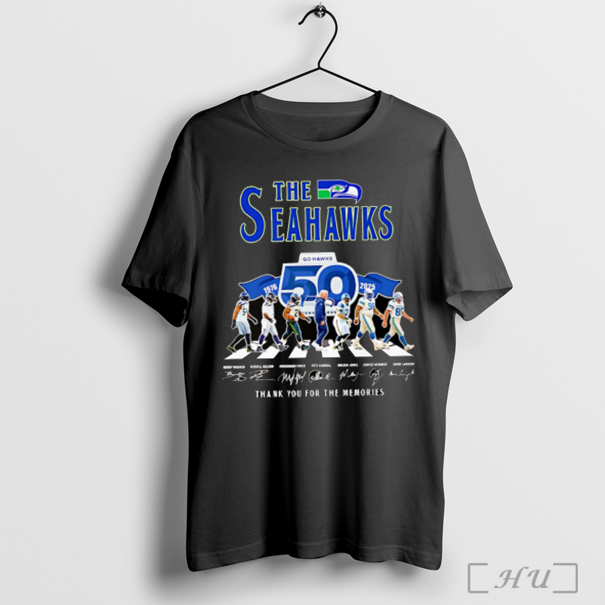 Officials The Seahawks 1976 2025 Abbey Road Thank You For The Memories T Shirt Sweatshirt