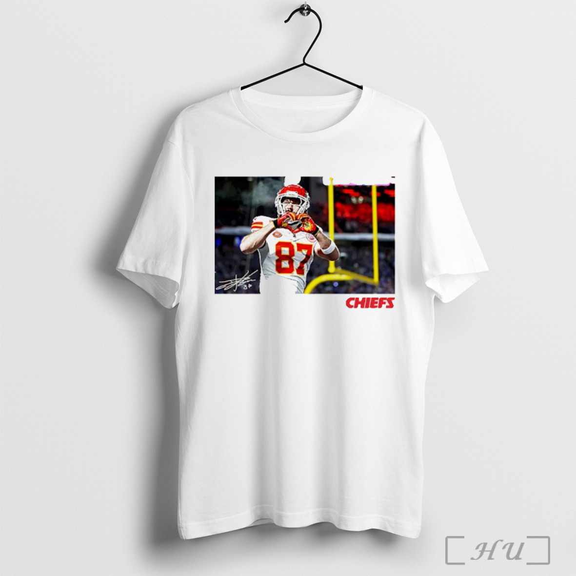 Officials Travis Kelce Kansas City Chiefs Heart Signature T Shirt Sweatshirt