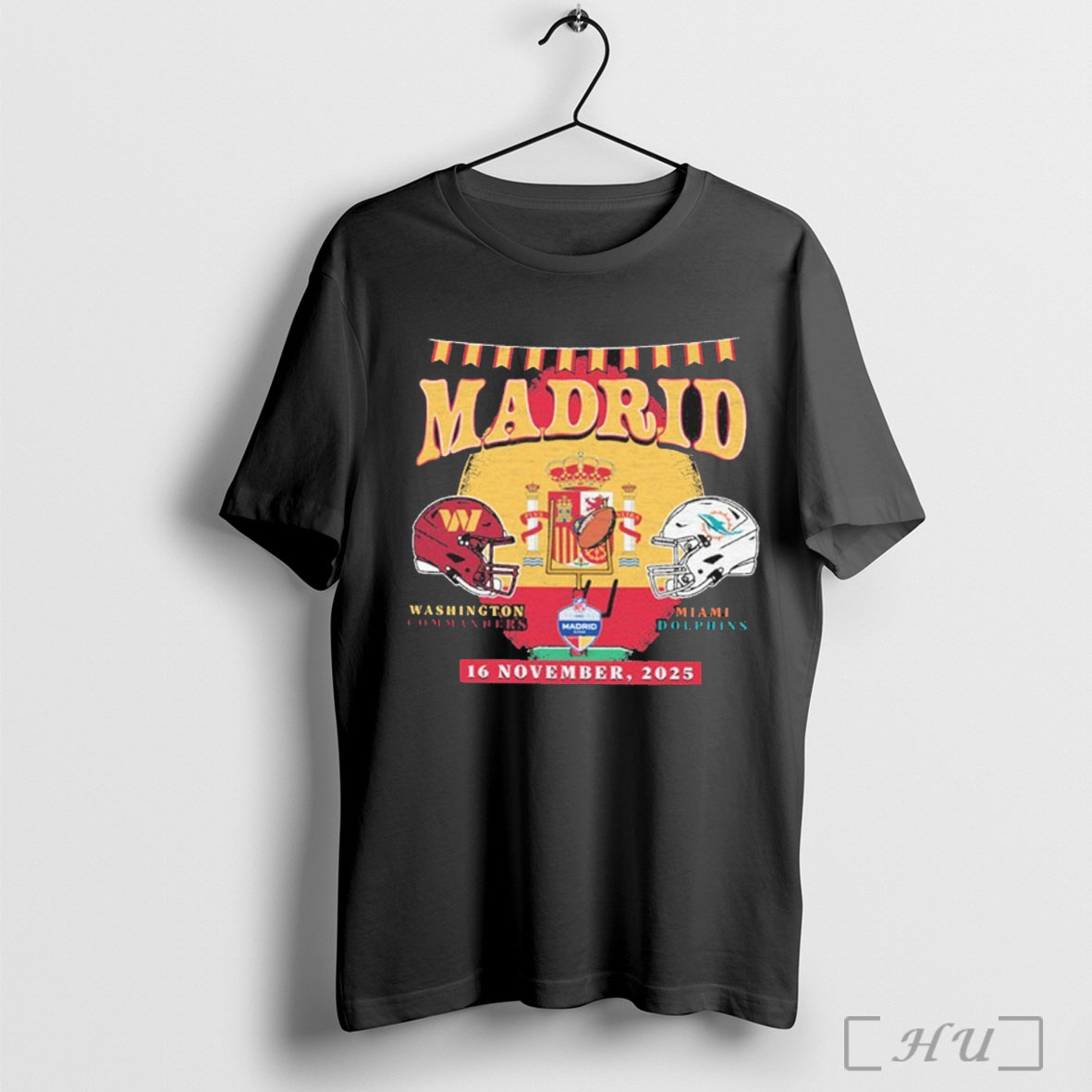 Officials Washington Commanders Vs Miami Dolphins 2025 Nfl Madrid Game T Shirt Sweatshirt