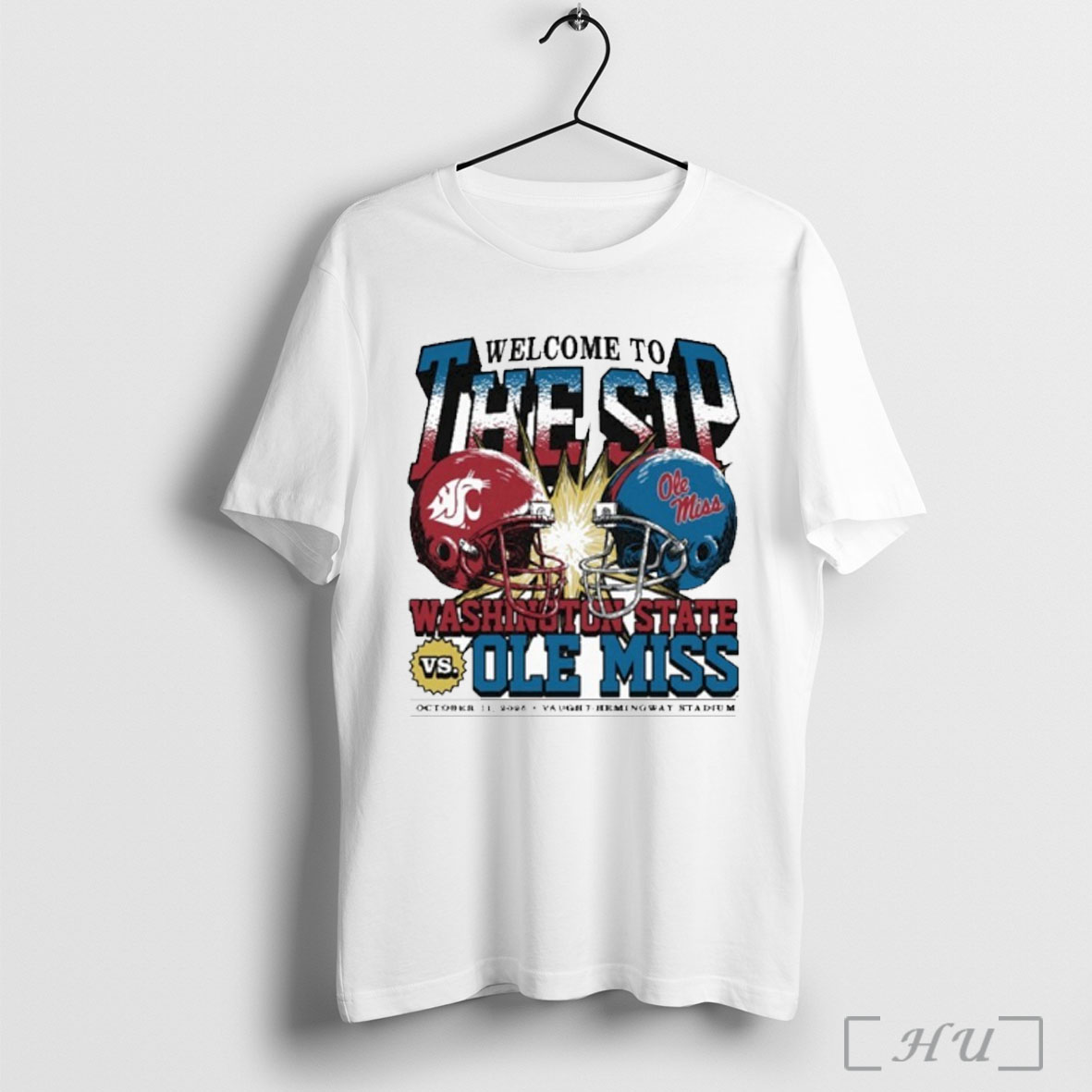 Officials Washington State Vs Ole Miss 2025 Welcome To The Ship Matchup T Shirt Sweatshirt