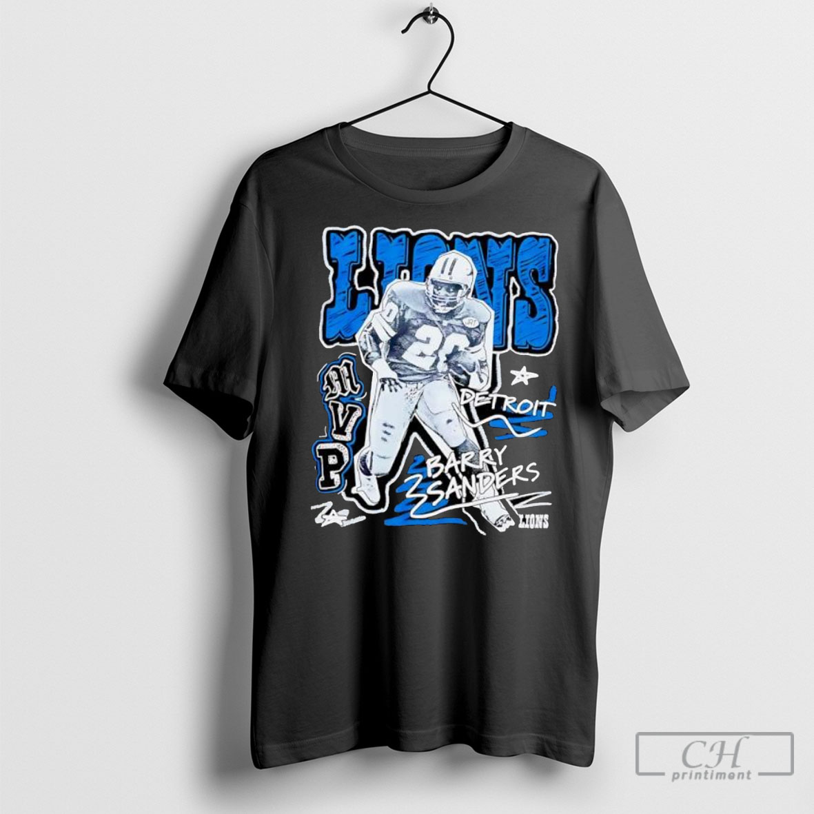Offiical Barry Sanders Detroit Lions Mvp Vintage Shirts