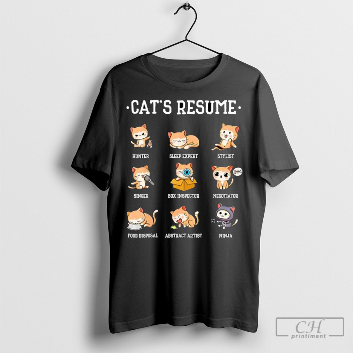 Offiical Cats Resume Life Of A Cat Animal Shirts