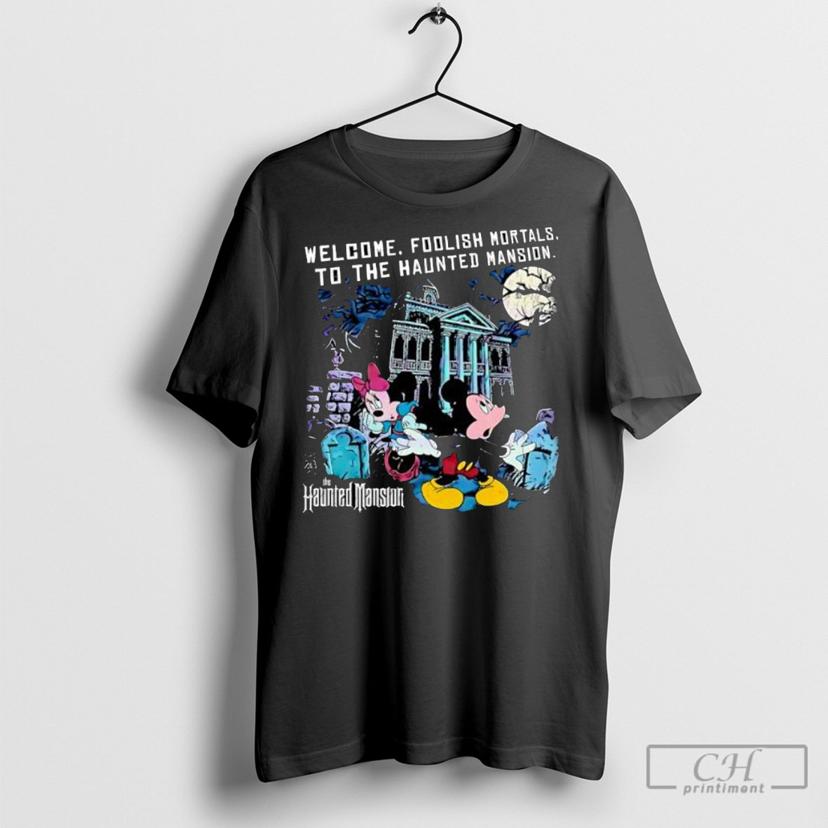 Offiical Disney Haunted Mansion Mickey And Minnie Hitchhiking Ghosts Shirts