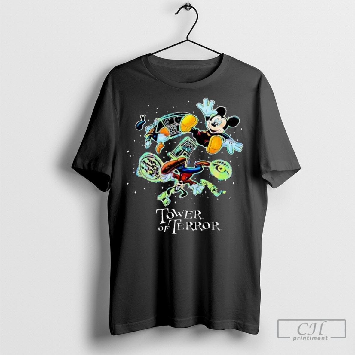 Offiical Disney Tower Of Terror Mickey And Friends Twilight Zone Shirts