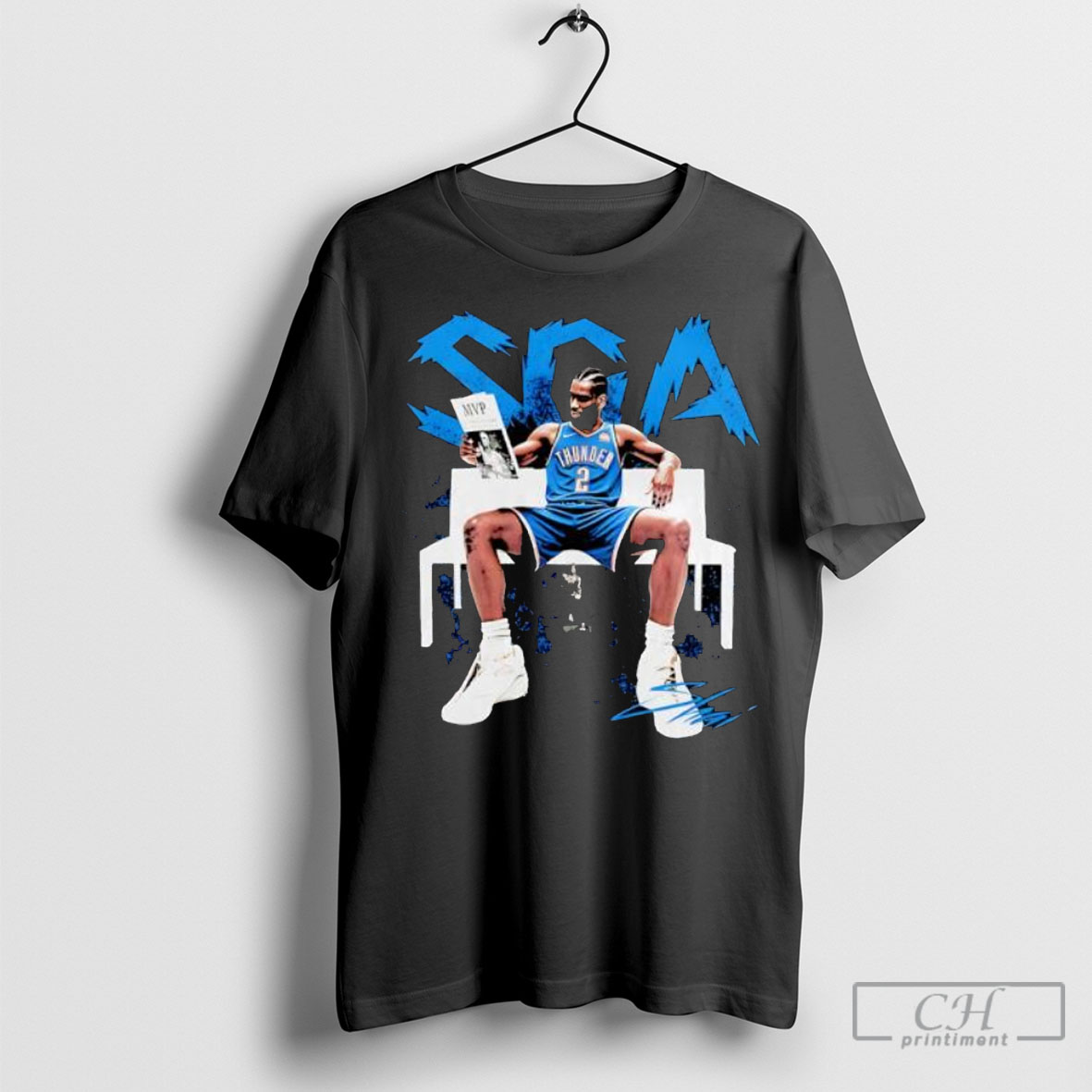 Offiical Nba Shai Gilgeous Alexander Okc Sit And Read The Newspaper Mvp Shirts