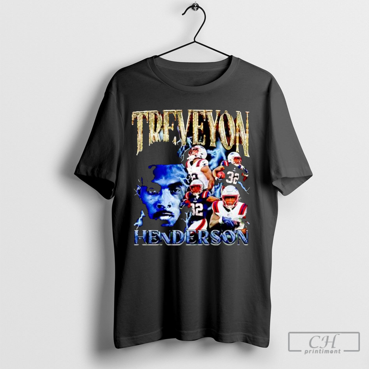 Offiical New England Patriots Treveyon Henderson Graphic Shirts