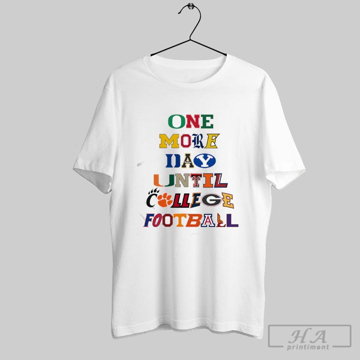 One More Day Until College Football Season Shirt