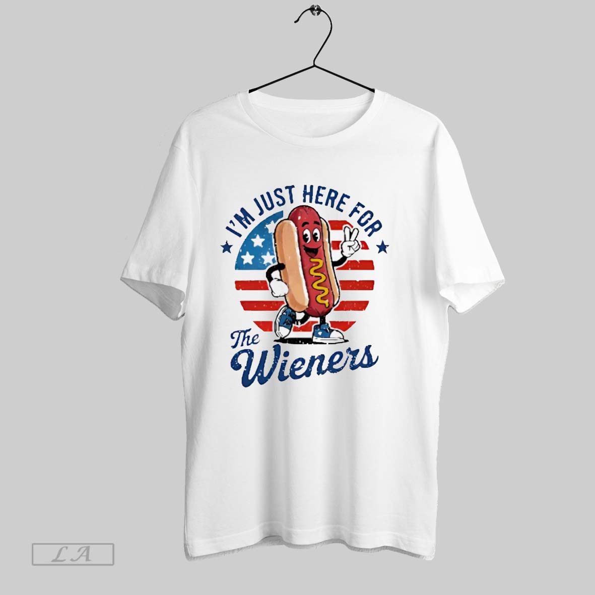 Original 4th Of July Im Just Here For The Wieners Shirt