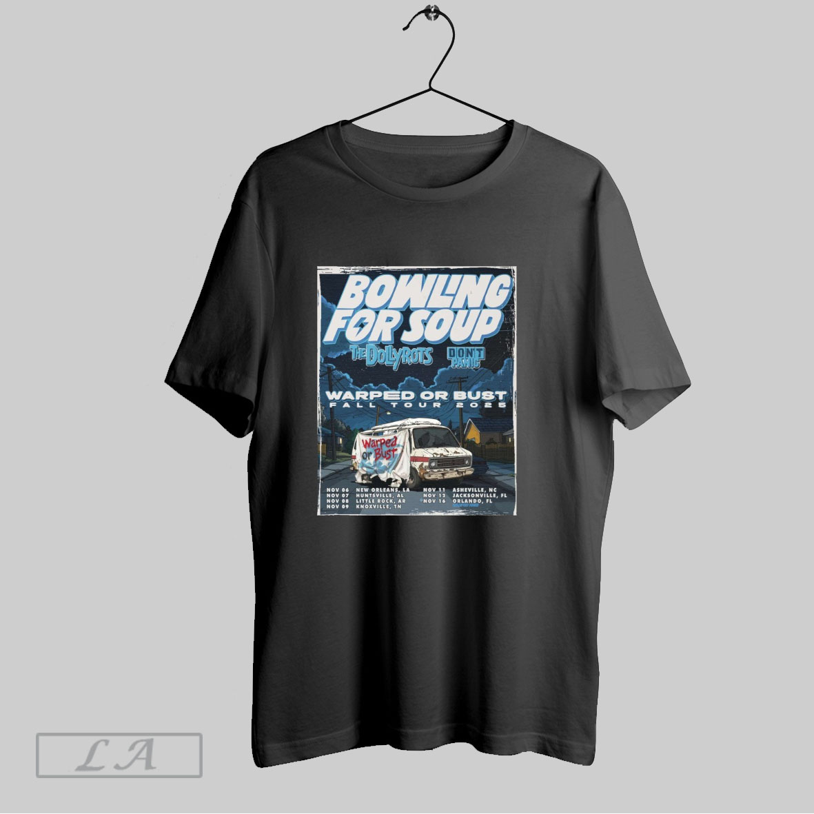 Original Bowling For Soup Warped Or Bust Fall Tour 2025 Poster Shirt