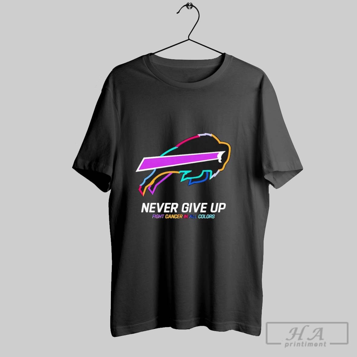 Original Buffalo Bills Never Give Up Fight Cancer In All Colors 2025 T Shirt