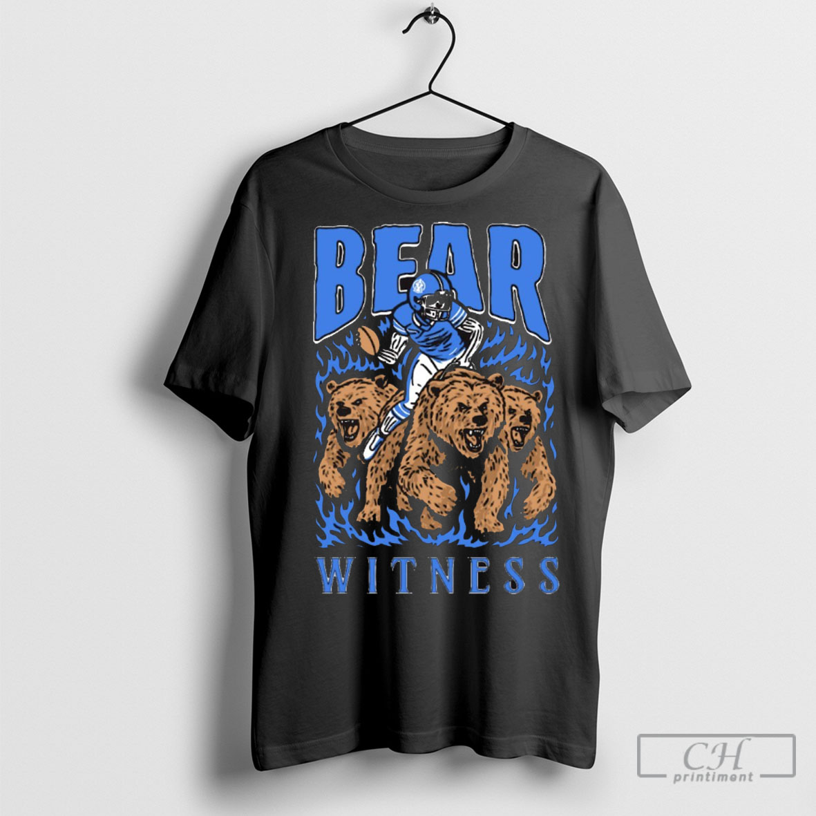 Original Byu Cougars Football Ncaa Bear Witness Football Player Graphic T Shirts