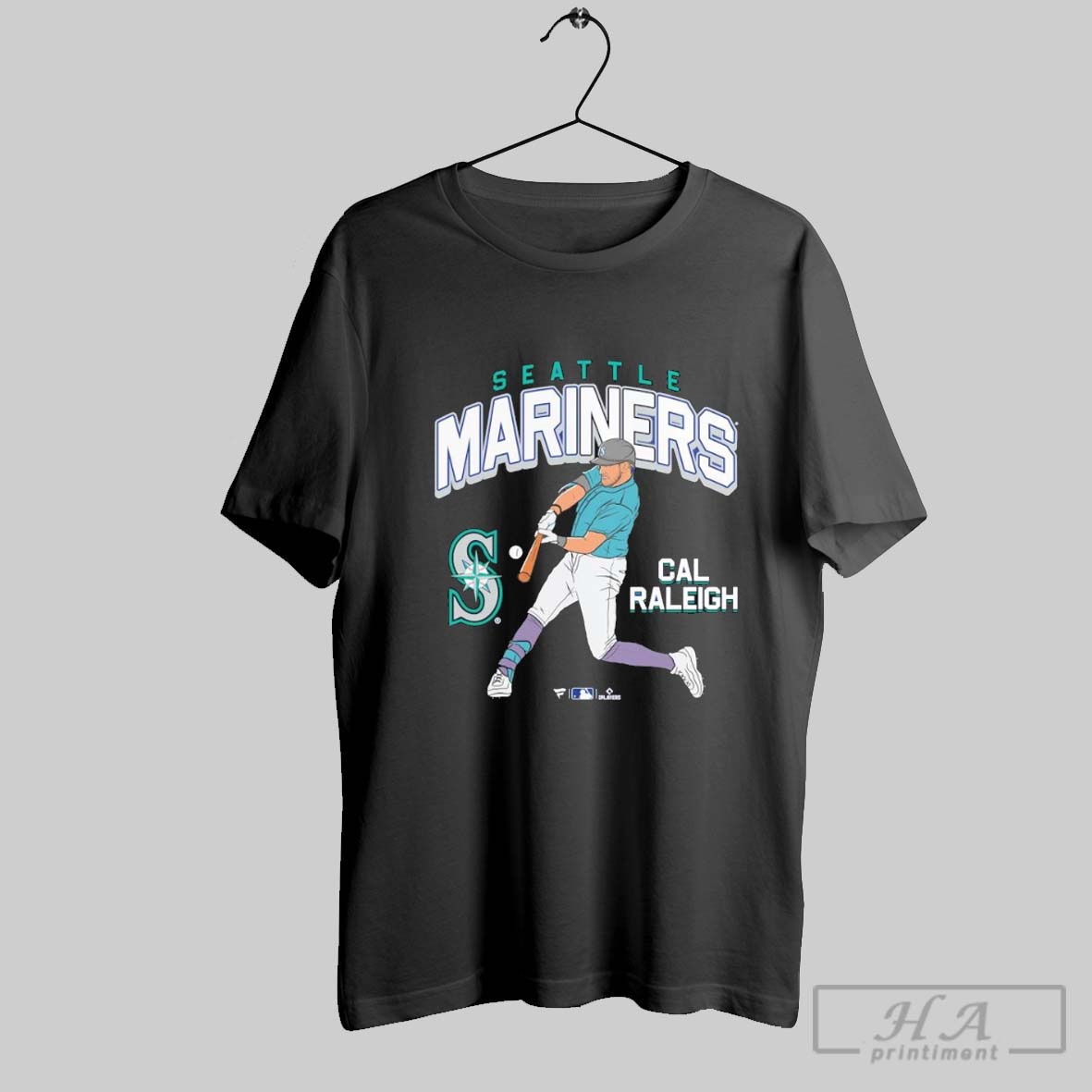 Original Cal Raleigh Seattle Mariners Hitting Graphic Shirt