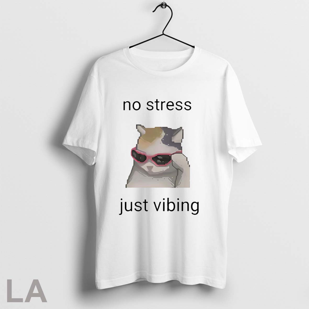 Original Cat No Stress Just Vibing Shirt T Shirt
