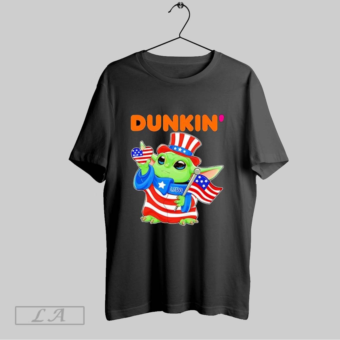 Original Dunkin Force Of July America Star Wars Shirt