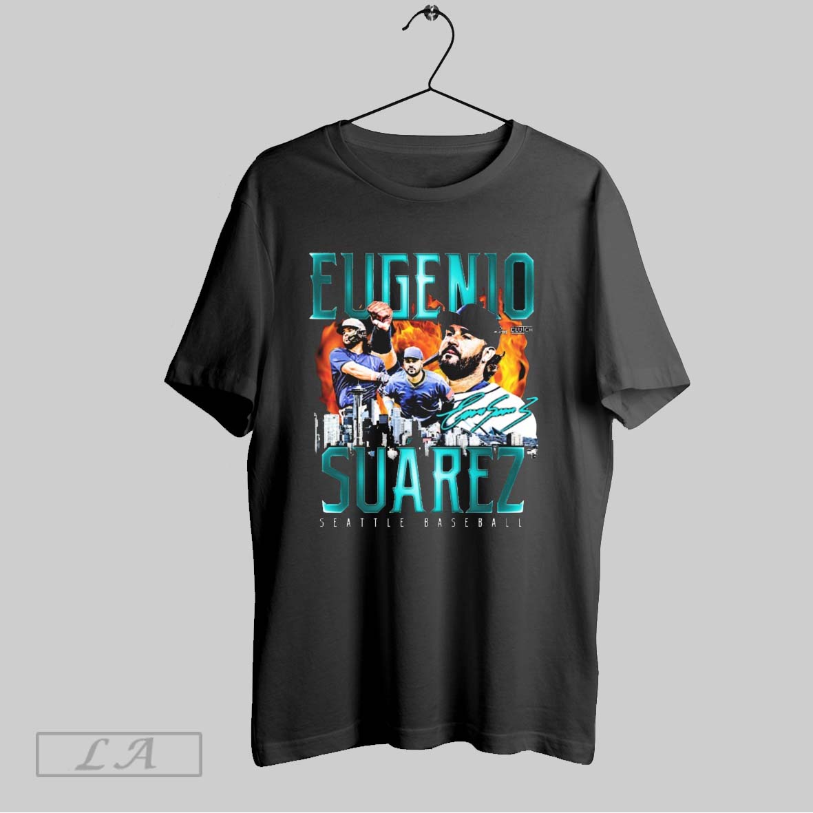 Original Eugenio Suarez Retro Flair Seattle Mariners Mlb Baseball Signature Graphic T Shirt Shirt