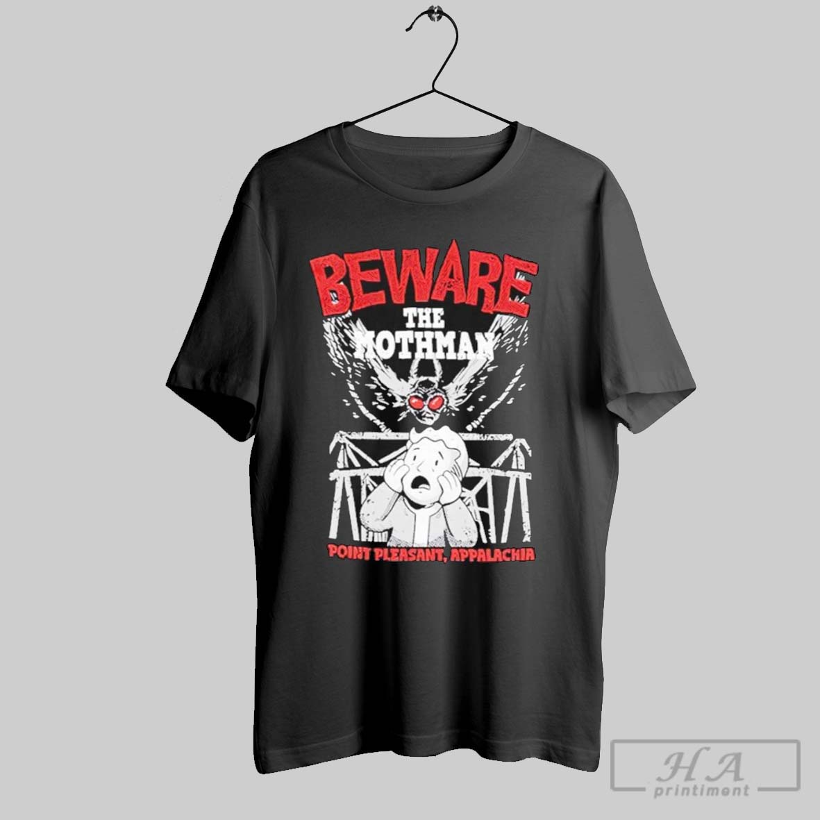 Original Fallout Beware The Mothman T Shirt