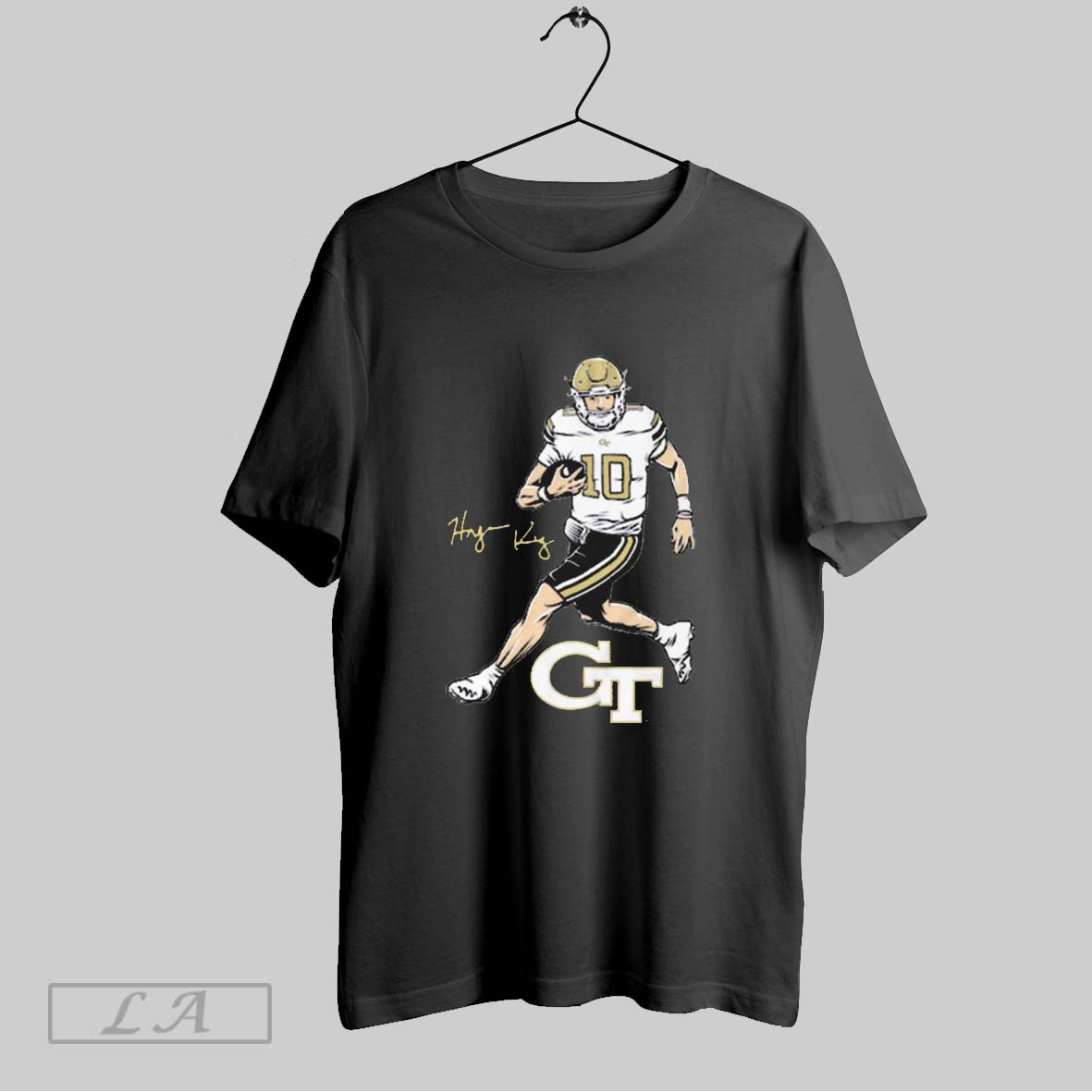 Original Georgia Tech Yellow Jackets Football Haynes King Superstar Pose Signature T Shirt Shirt