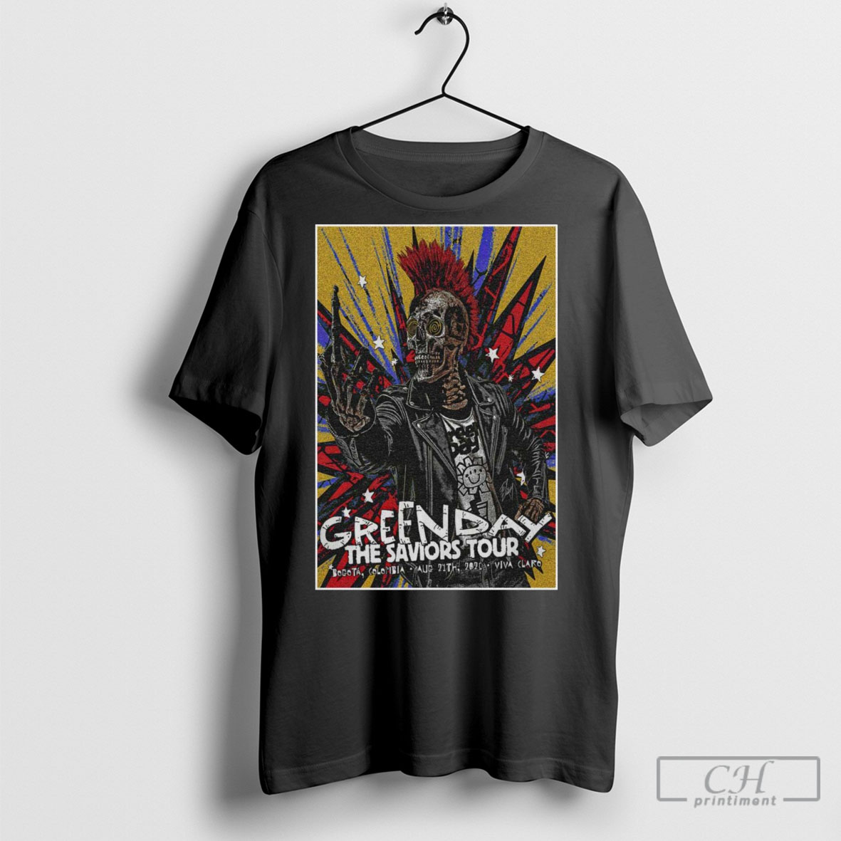 Original Green Day The Saviors Tour August 24 2025 Viva Claro Bogota Colombia T Shirts
