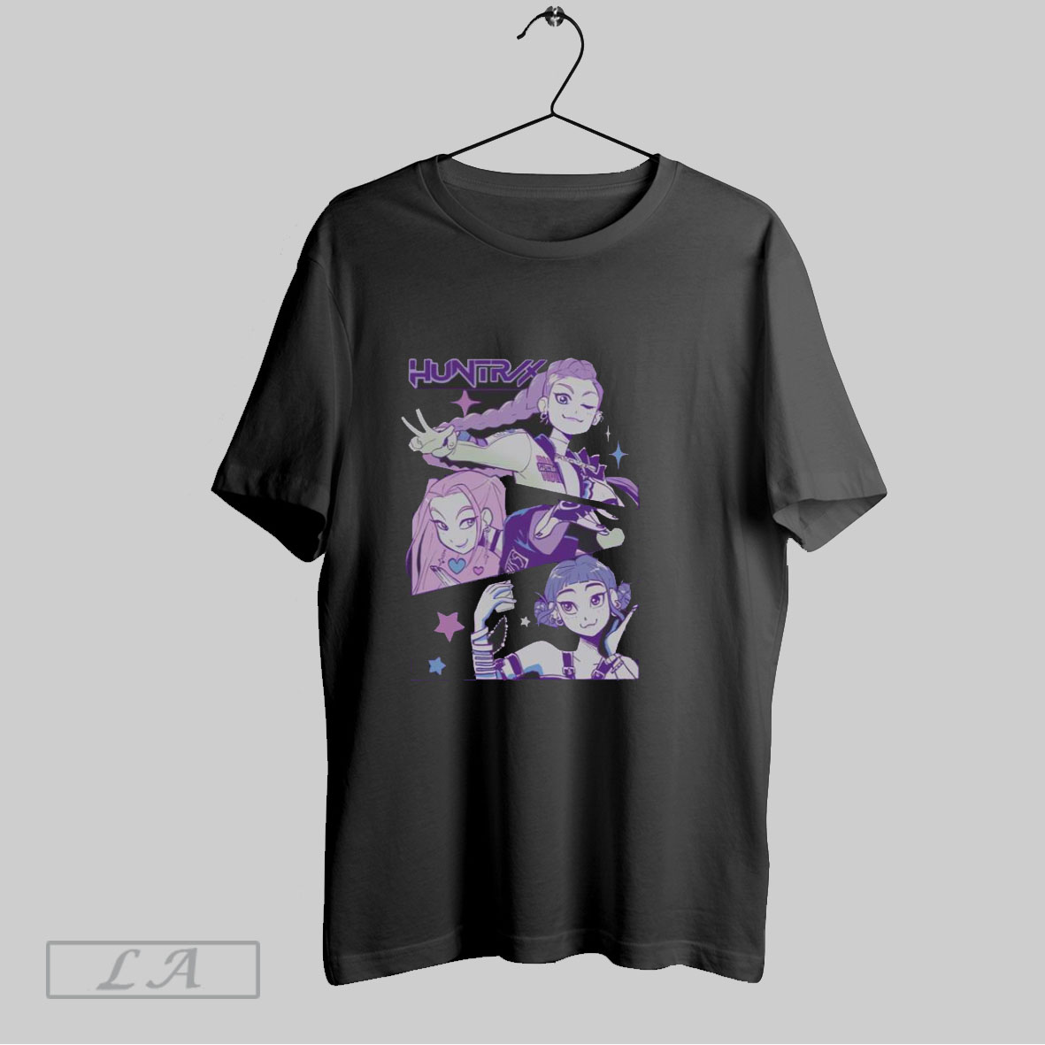 Original Kpop Demon Hunters Huntrix Group Panels T Shirt