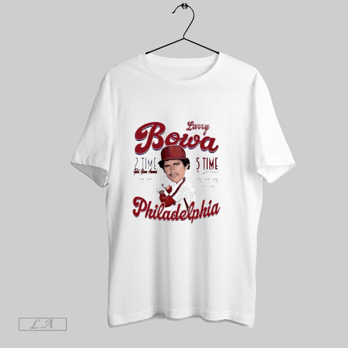 Original Larry Bowa Philadelphia Comic 5 Time All Star Player T Shirt Shirt