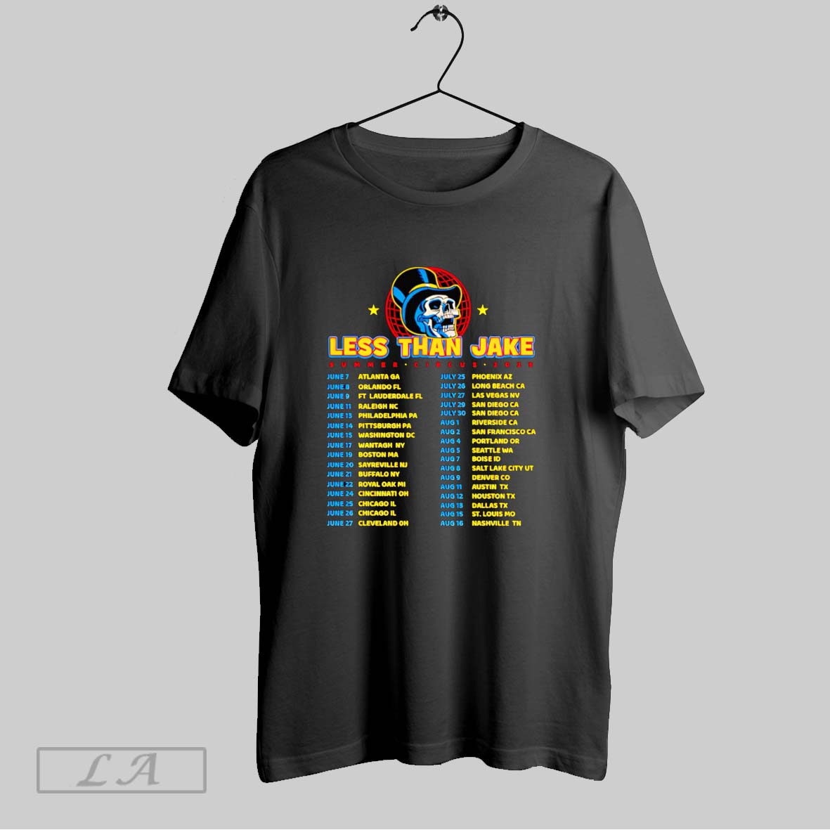 Original Less Than Jake Summer Circus 2025 Tour T Shirt Shirt