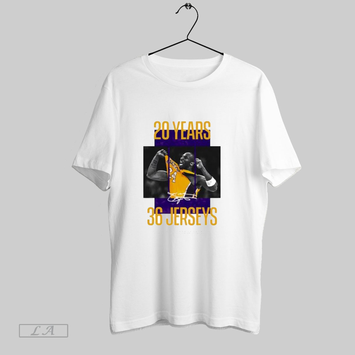 Original Los Angeles Lakers Kobe Bryant 20 Years 36 Jerseys T Shirt Shirt