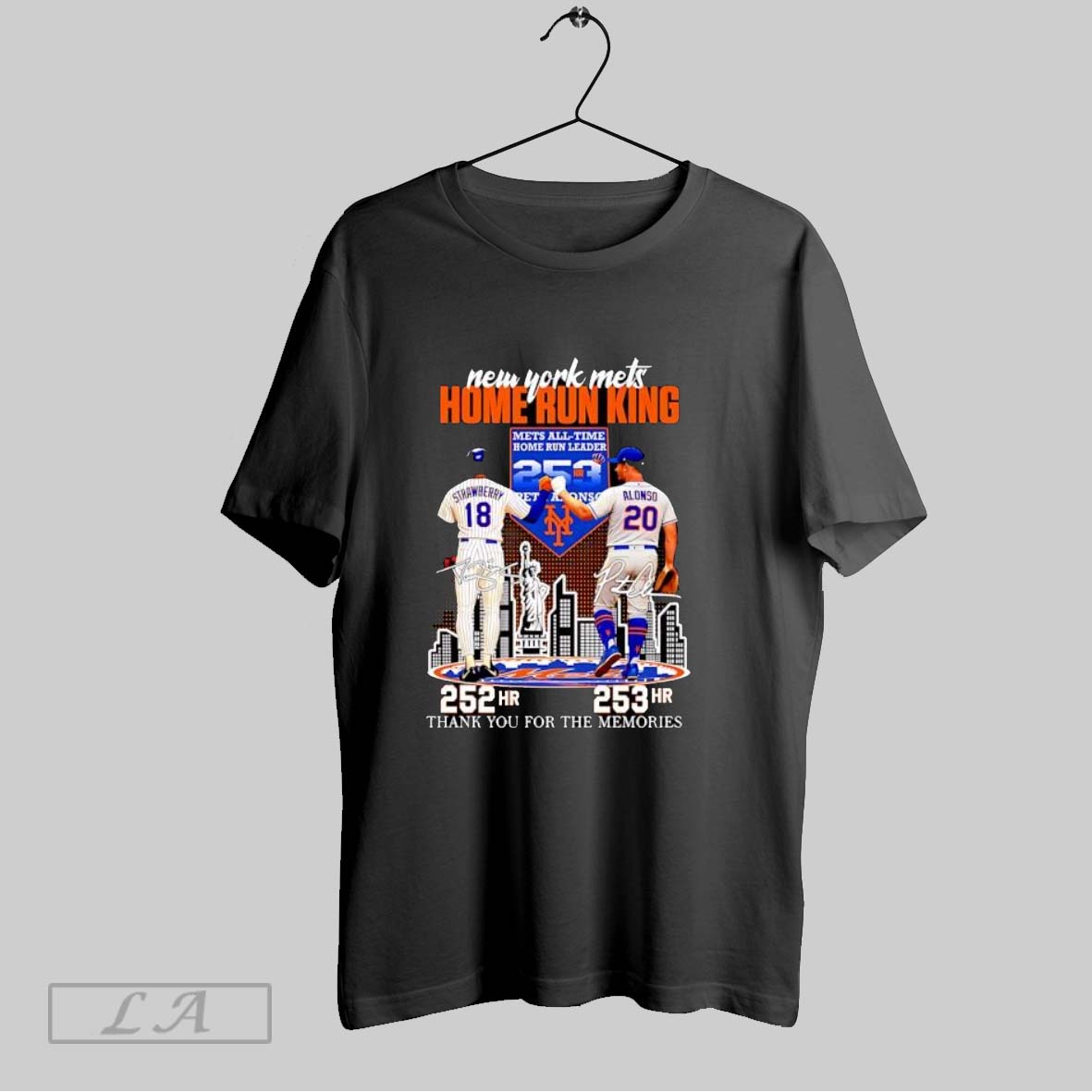 Original New York Mets Home Run King Darryl Strawberry X Pete Alonso Signature Thank You For The Memories T Shirt Shirt