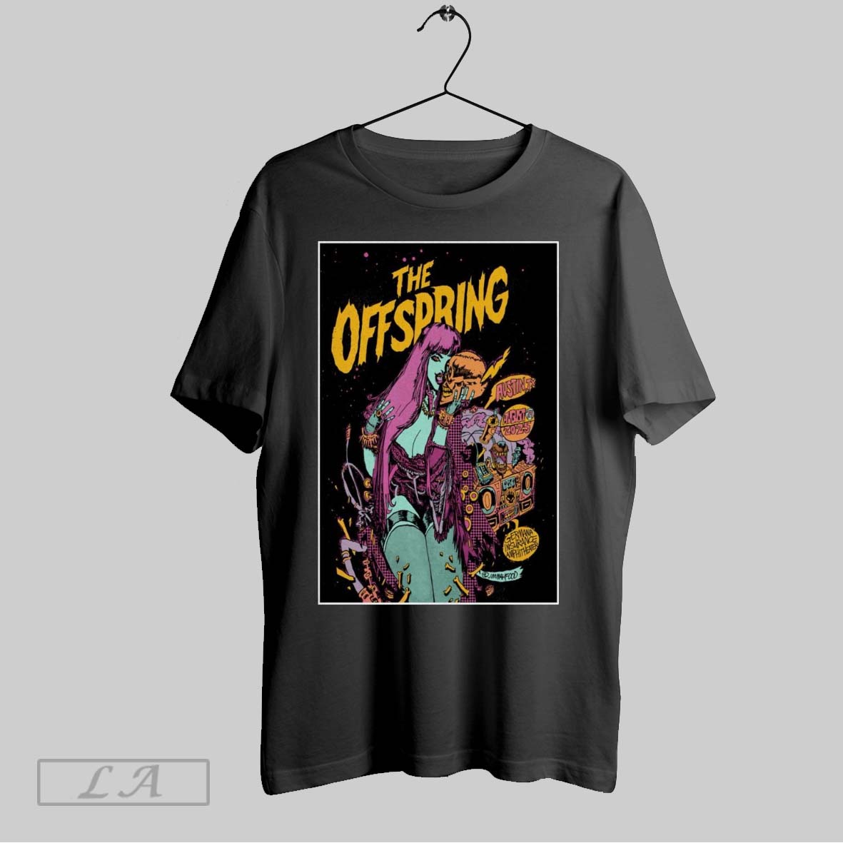 Original Poster The Offspring Germania Insurance Amphitheater In Austin Tx August 24 2025 T Shirt Shirt
