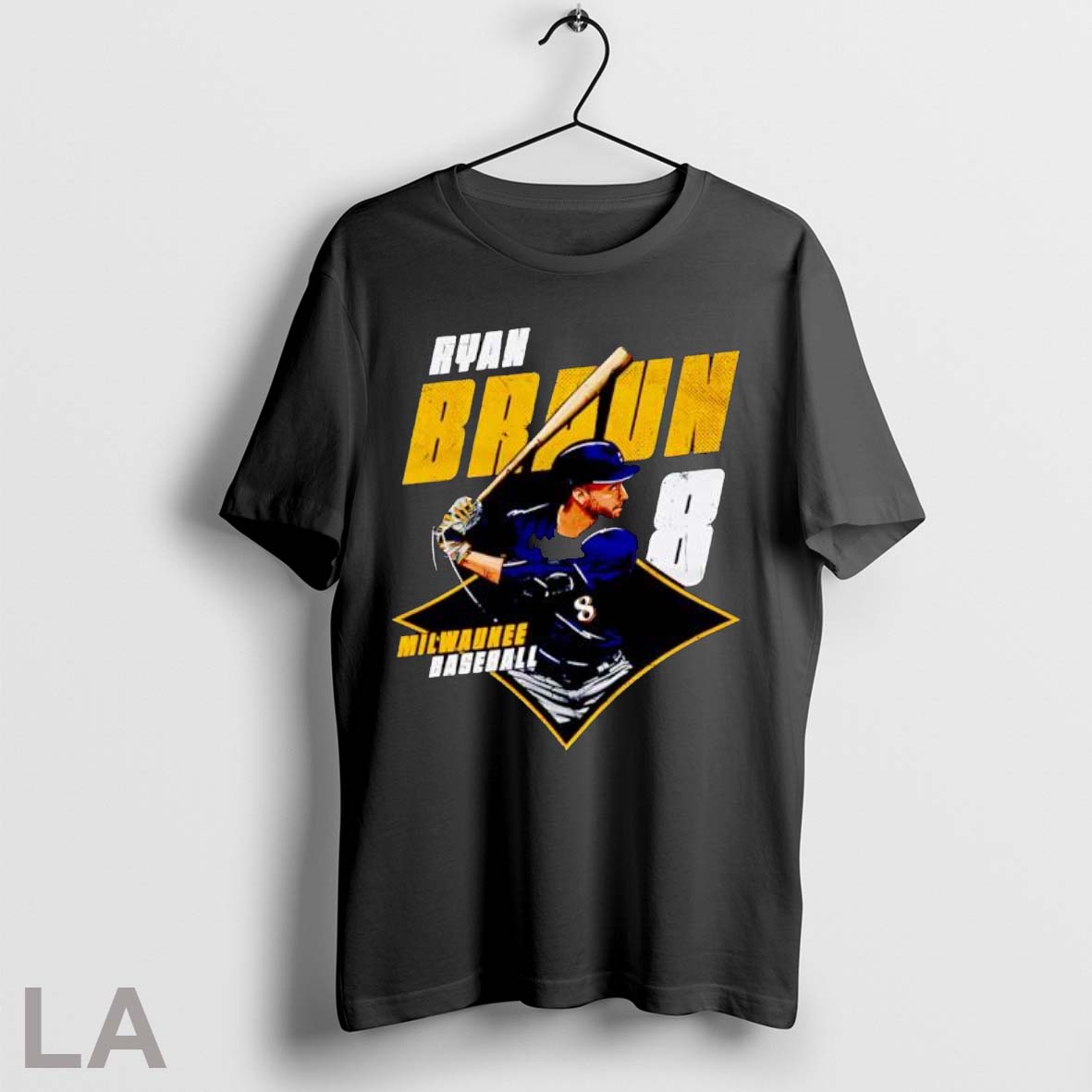 Original Ryan Braun Milwaukee Diamond 8 T Shirt Shirt