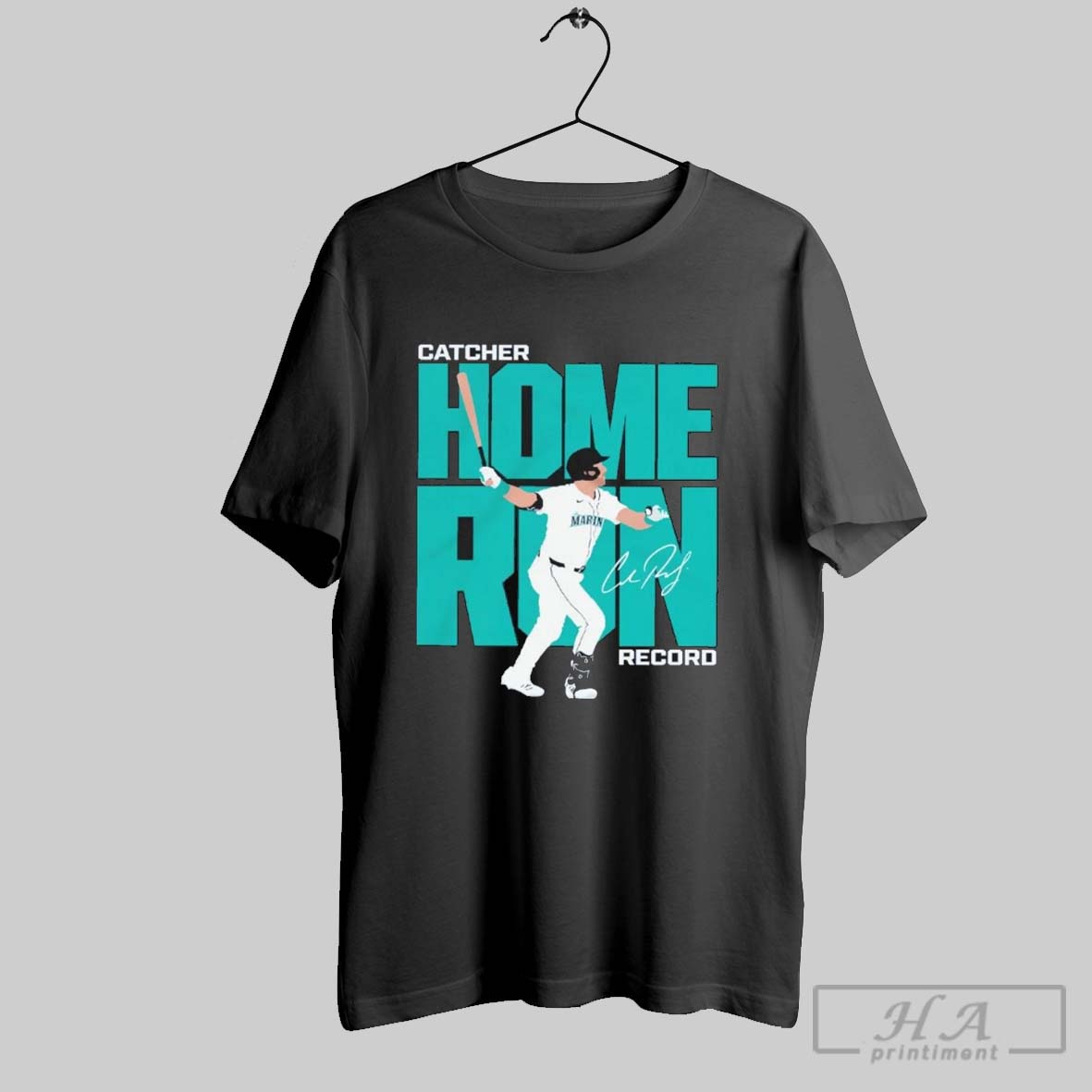 Original Seattle Mariners Cal Raleigh Catcher Record Home Run King T Shirt
