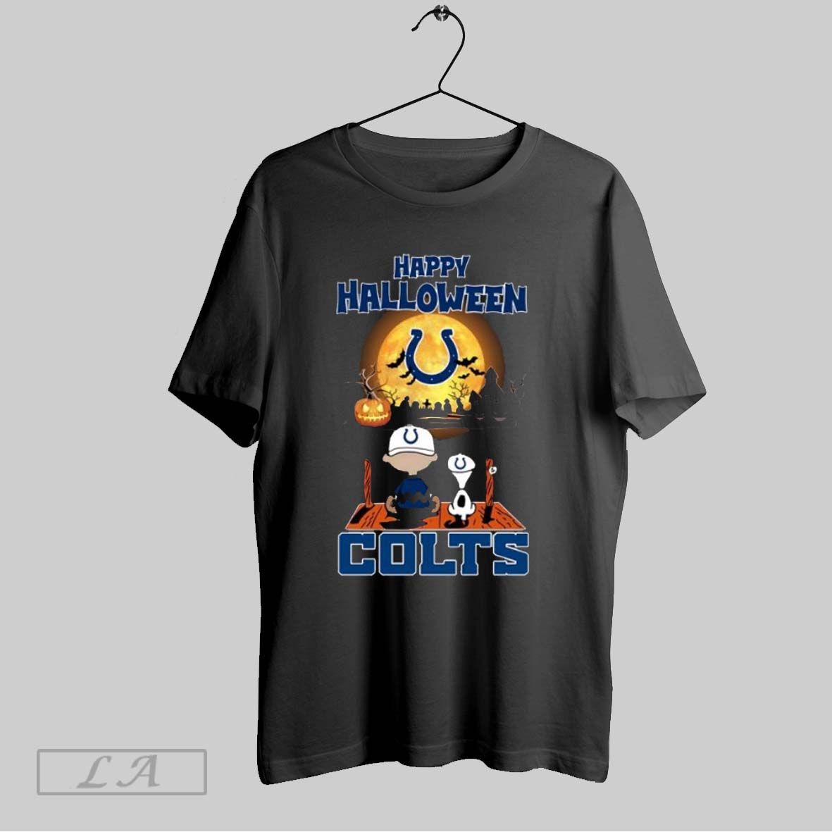 Original Snoopy And Charlie Brown X Indianapolis Colts Happy Halloween T Shirt