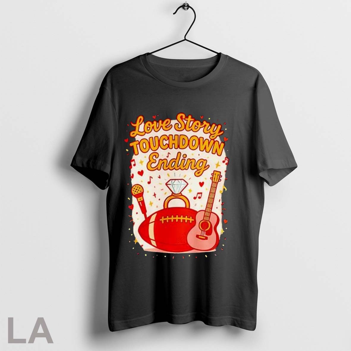 Original Swift X Travis Kelce Kansas City Chiefs Engaged Love Story Touchdown Ending T Shirt Shirt