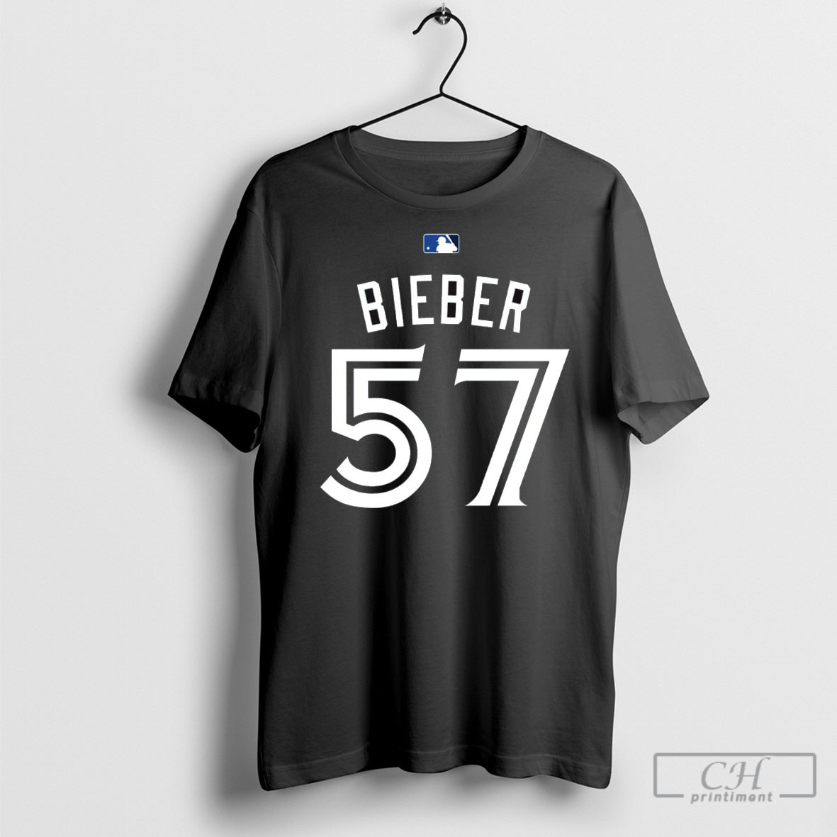 Original Toronto Blue Jays Rhp Shane Bieber Wear Number 57 Mlb 2025 T Shirts