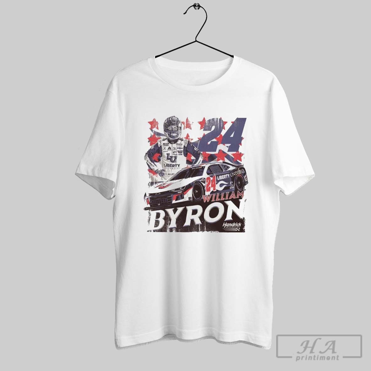 Original William Byron Hendrick Motorsports Team Collection Liberty University Car T Shirt
