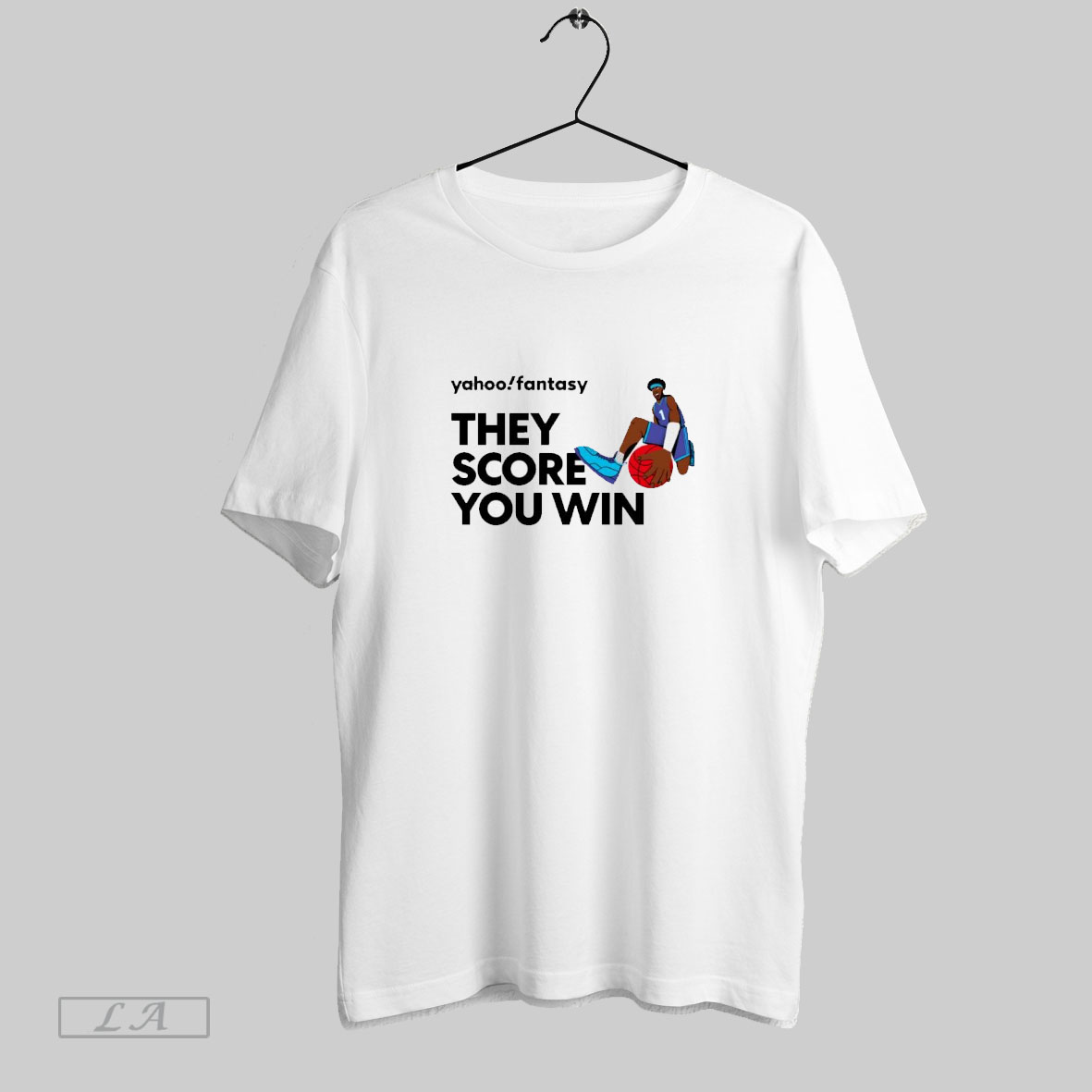 Original Yahoo Fantasy Basketball They Score You Win Shirt